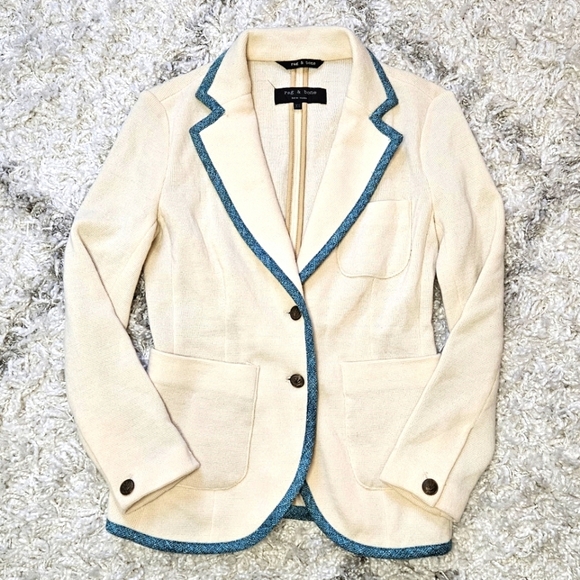 Rag and Bone 100% merino wool double button closure blazer jacket - Picture 1 of 9